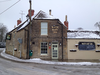 The White Hart in the January snow