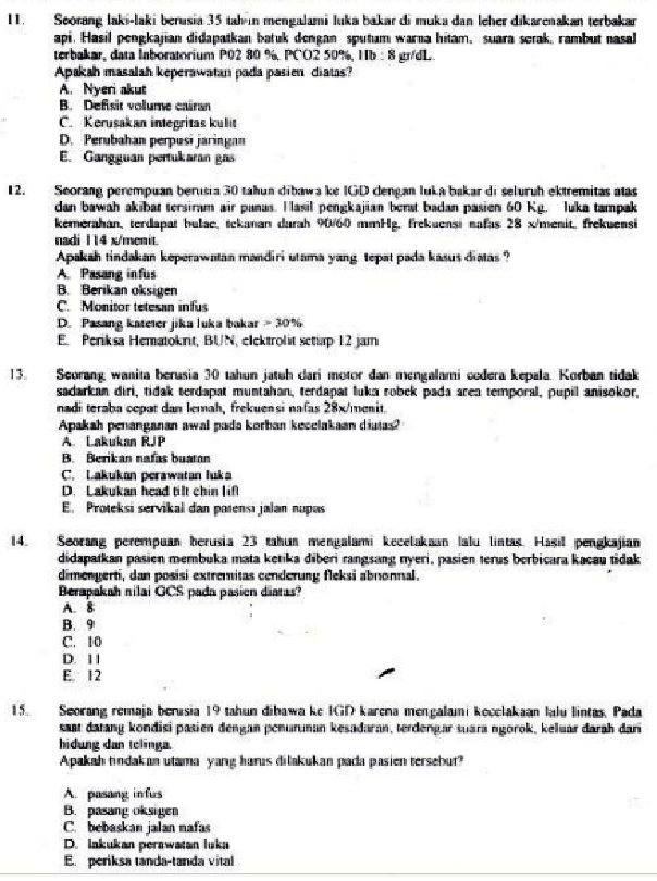 Soal Tes Kompetensi Dasar 2017