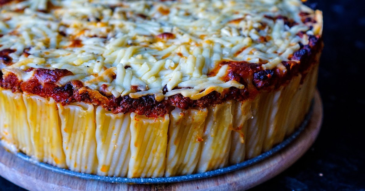 Rigatoni Cheesy Pasta Pie Pasta Bake Hungry for Goodies