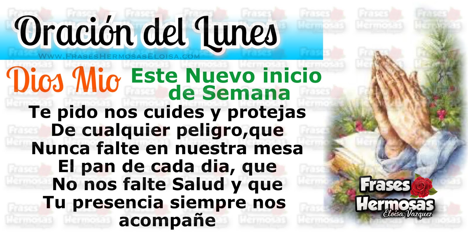 Frases Hermosas Eloisa Oración del lunes