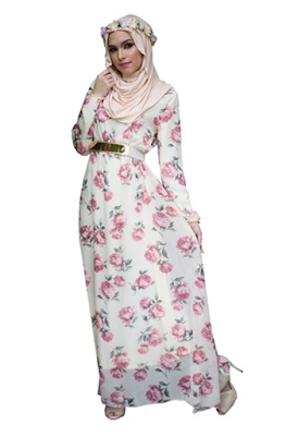 dress hawaiian theme for muslimah