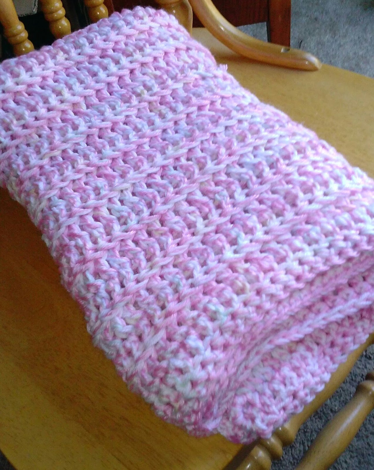 Crochet Attic: Finished: Triple Thread Baby Blanket