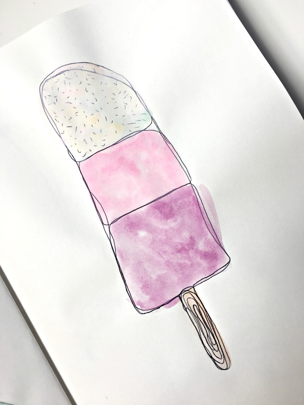 Sweet Allure I Decided To Start An Art Journal Sweet Allure I Decided To Start An Art Journal creative sketchs drawing watercolours painting doodles icrecream ice lolly fun hobby