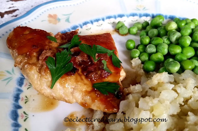 Eclectic Red Barn: Pan Roasted Chicken with Maple Bacon Glaze