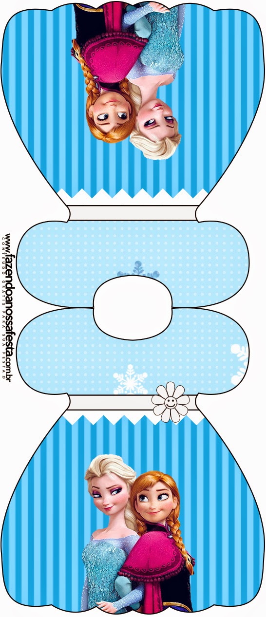 Frozen en Navidad Azul: Invitaciones para Imprimir Gratis. Tarjeta con forma de Vestido de Frozen en Navidad Azul.