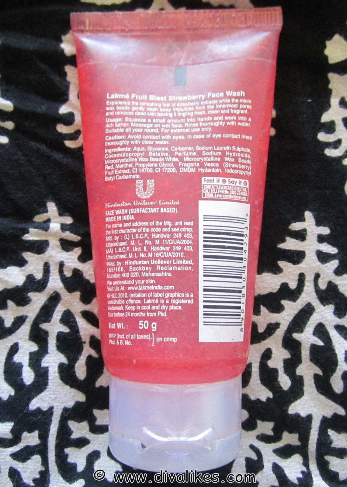 Lakme Fruit Blast Strawberry Face Wash Review Diva Likes