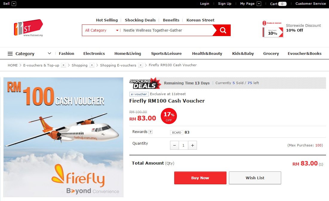 11street.my Partnership with Firefly Airline