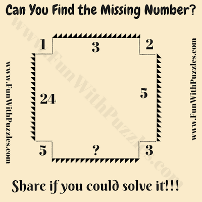 It is brain twister puzzle of math in which your challenge is to find the missing number inside the Rectangle which will replace the question mark