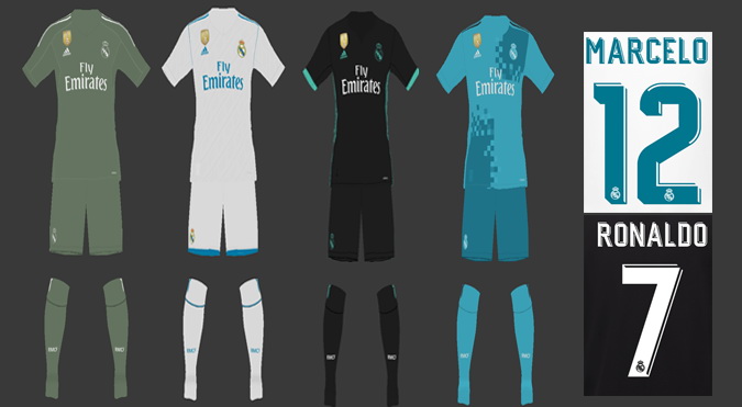 real madrid kit pes 2017