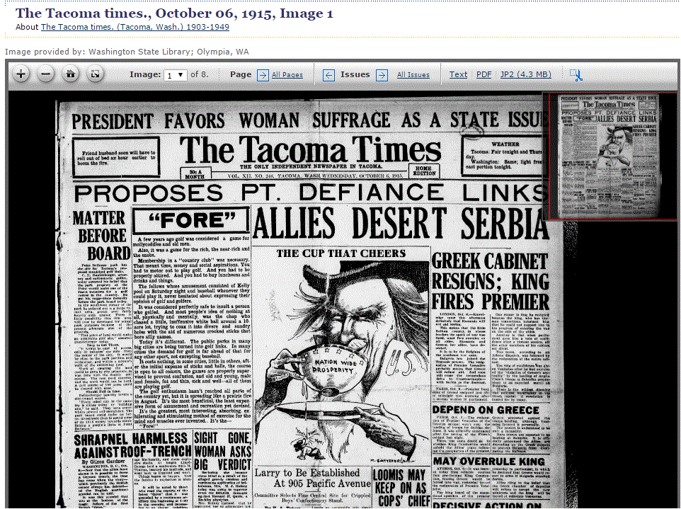 Chronicling America. Historic American Newspaper un recurso de prensa