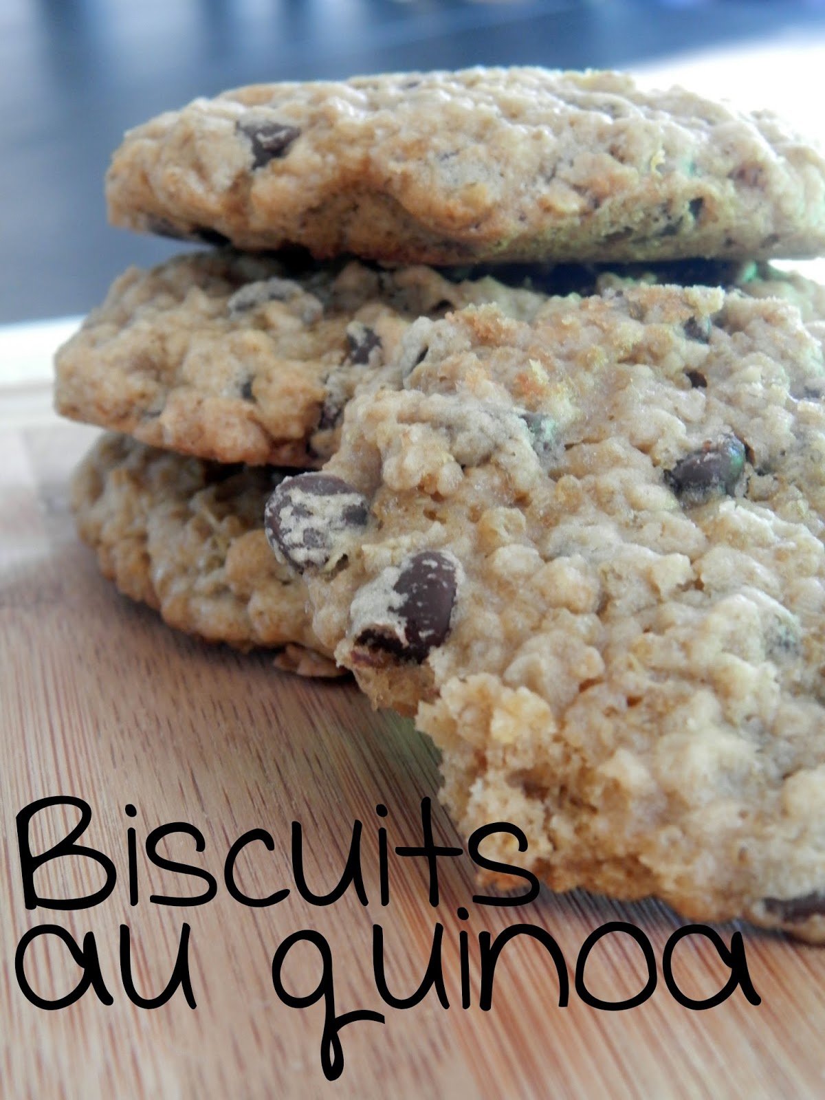 Ces temps ci en cuisine Biscuits avoine et quinoa aux brisures de chocolat