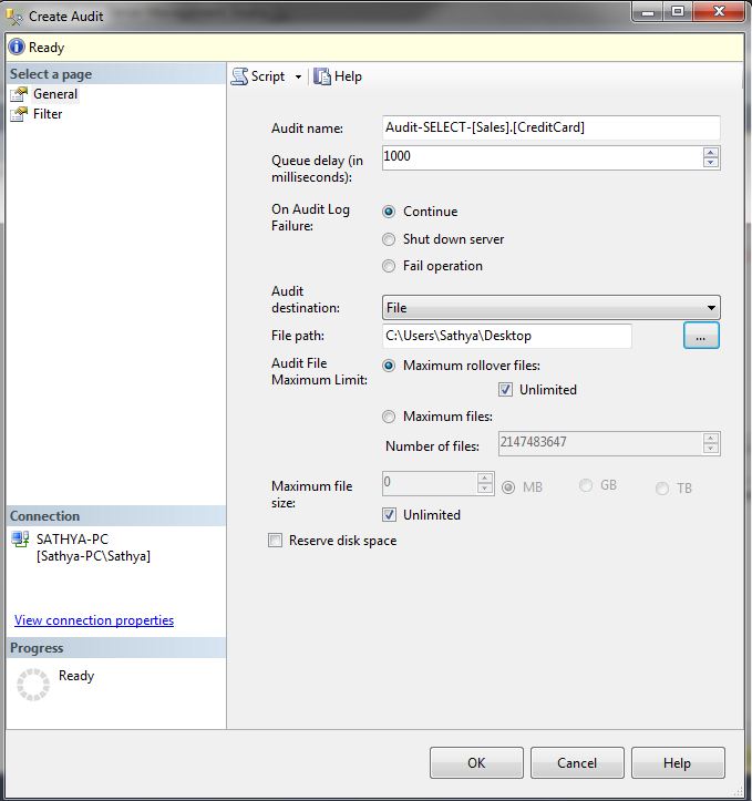 All about SQLServer SQL Server 2008 Audit SELECT performed on