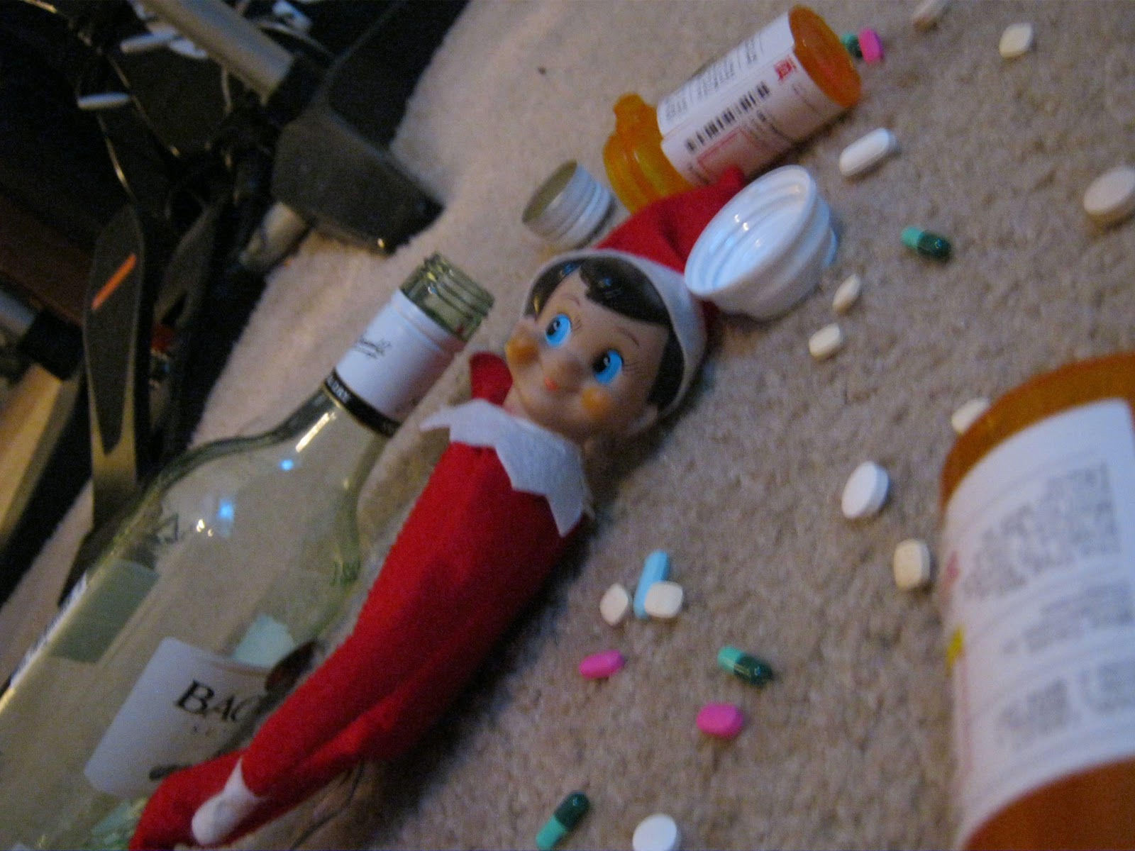 The Elf on the Shelf is trying to kill me!!! Rum and Drugs