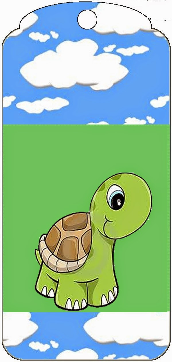 Tortuga: Mini Kit para Imprimir Gratis. Para Marcapaginas para imprimir gratis de Tortuga.