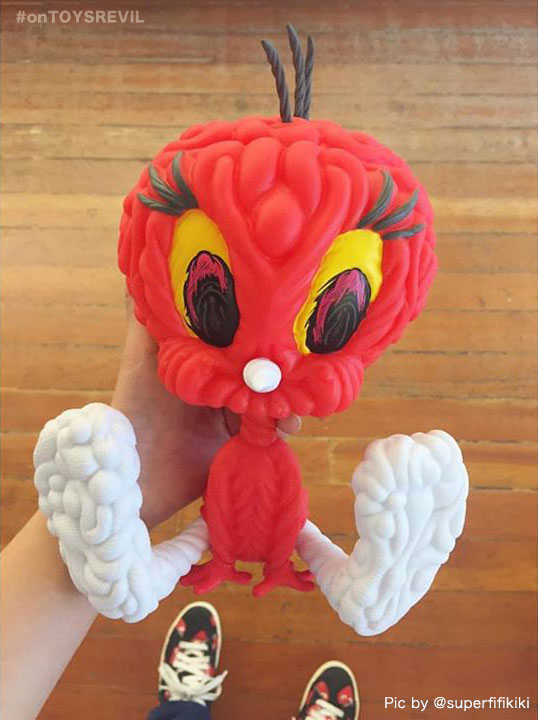 KidRobot 8/" Vinyl Tweety Bird by Mark Dean Veca RED