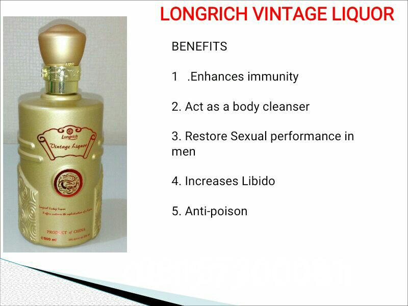 LONGRICH HEALTH LIFESTYLE& BEAUTY DISCOVER THE LONGRICH VINTAGE LIQOUR
