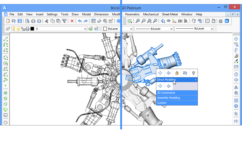 window hand pane in bricscad for mac