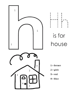 Kids Page: Alphabet Letter H lowercase Coloring Pages