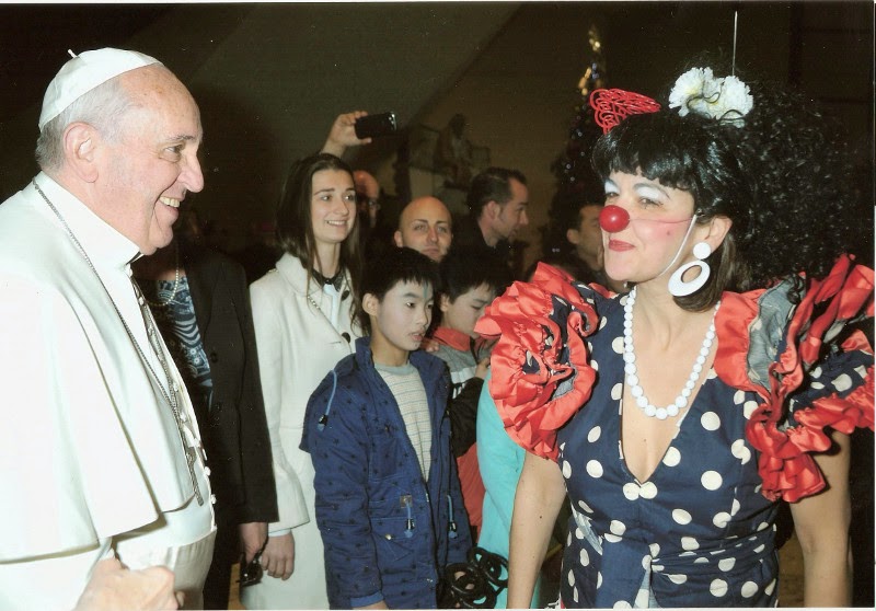 clown, Angosta di Mente, El Papa Francisco, circo, teatroclown