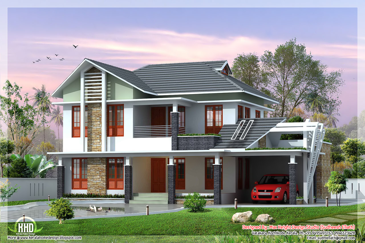 2 Beautiful Villa elevation designs in 2700 sq.feet | Indian House Plans