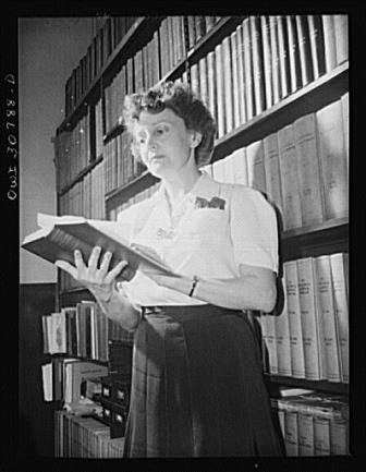  Mrs. Joan Fertig, Hungarian-born librarian at the Westinghouse plant