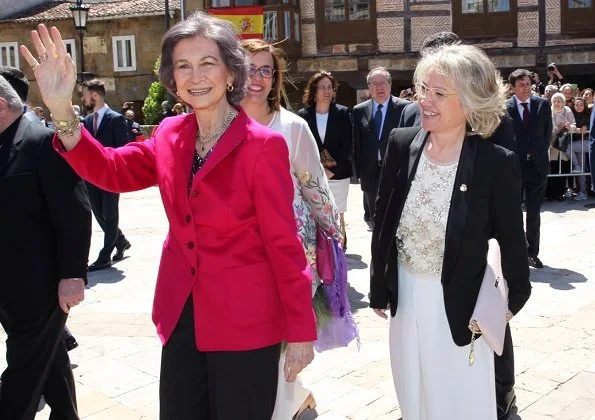 Queen Sofia attended the opening of "The Ages of Man: Mons Dei" exhibition organized by Las Edades del Hombre Foundation in Aguilar de Campoo