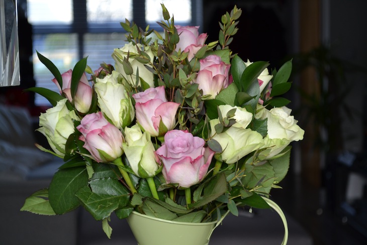 Lilac  Cream Roses by Debenhams Flowers