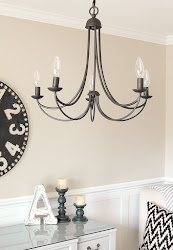 modern farmhouse room dining light classic clock artwork bar cart