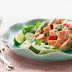 Smoked Salmon and Yam Salad with Creamy Chipotle-Lime Dressing