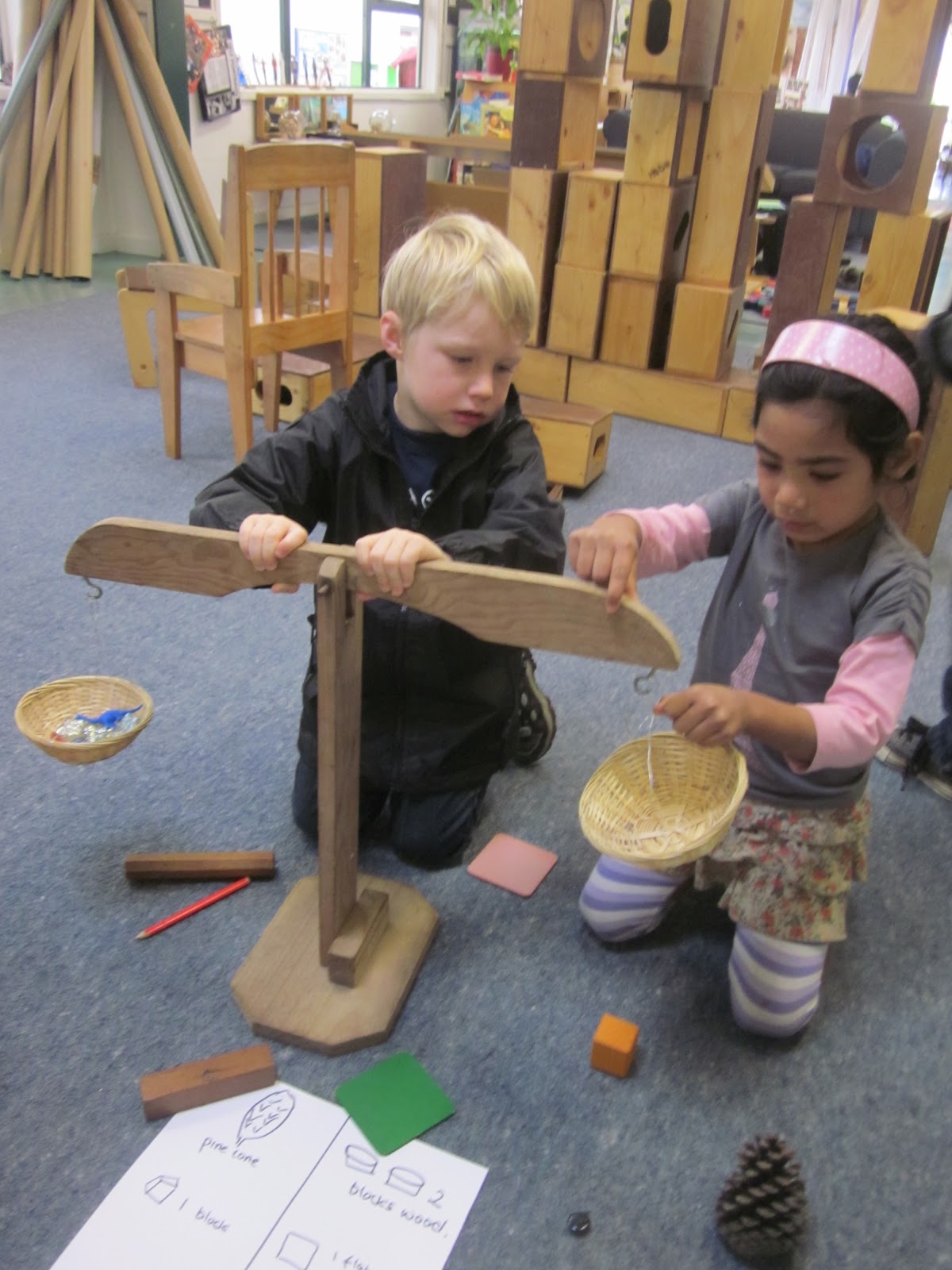 Mairtown Kindergarten Using balance scales to explore mathematics