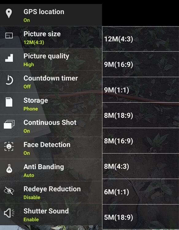 ASUS ZenFone Max Pro M2 Camera Settings