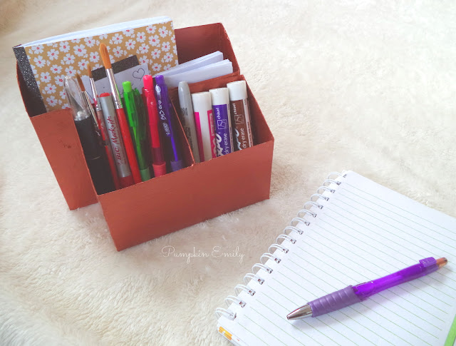 DIY Copper Organizer | DIY Desk Organizer Out of a Cereal Box