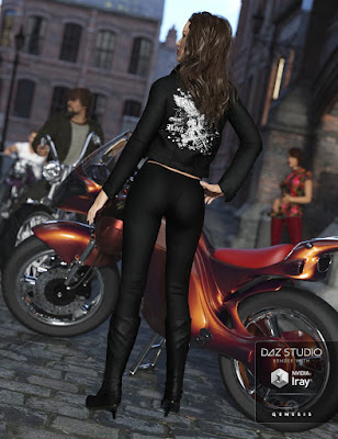 3d Models Art Zone - Casual Summer, Vigilante Outfit ja Austrani Outfit for Genesis 3 Nainen (t)