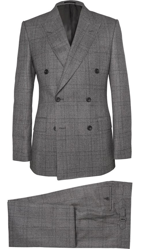 Grey Prince of Wales/Glen Check Double Breasted Suit Jack Martin Men ...