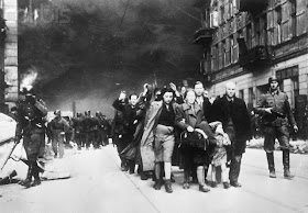 JEWISH FIGHTERS CAPTURED BY NAZIS - WARSAW GHETTO UPRISING