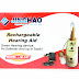 Rechargeable mini hearing aid Jinghao JH-337 BTE behind the ear type alat bantu mendengar