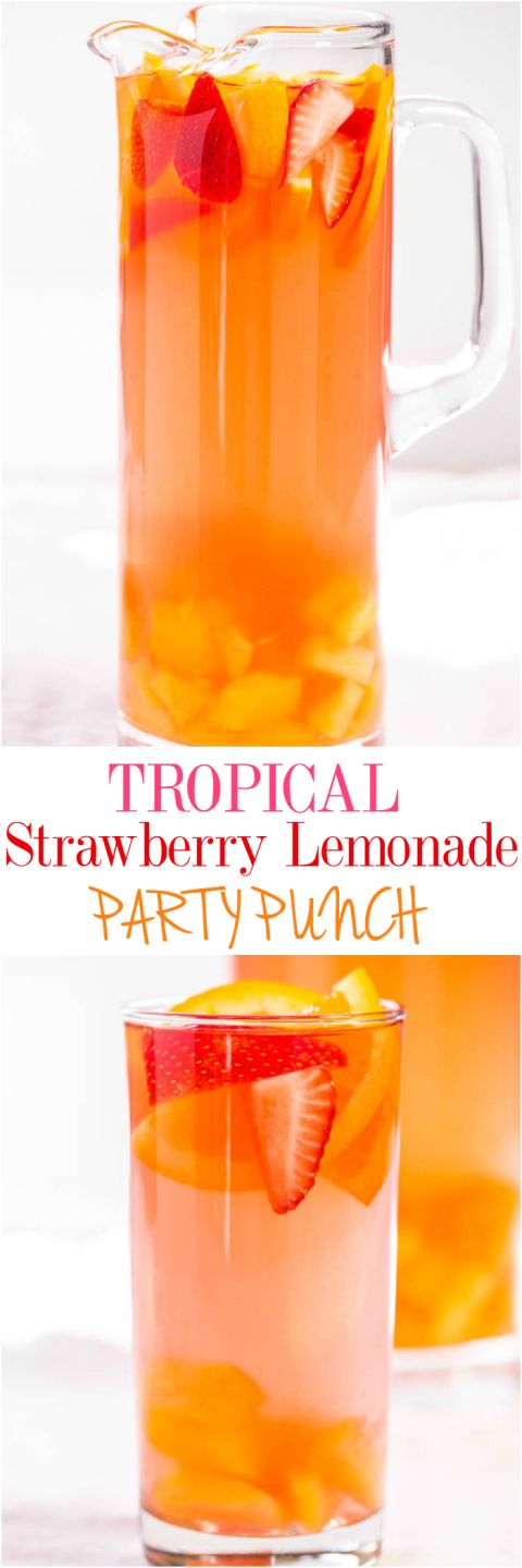 Tropical Strawberry Lemonade Party Punch Tropical Strawberry Lemonade Party Punch