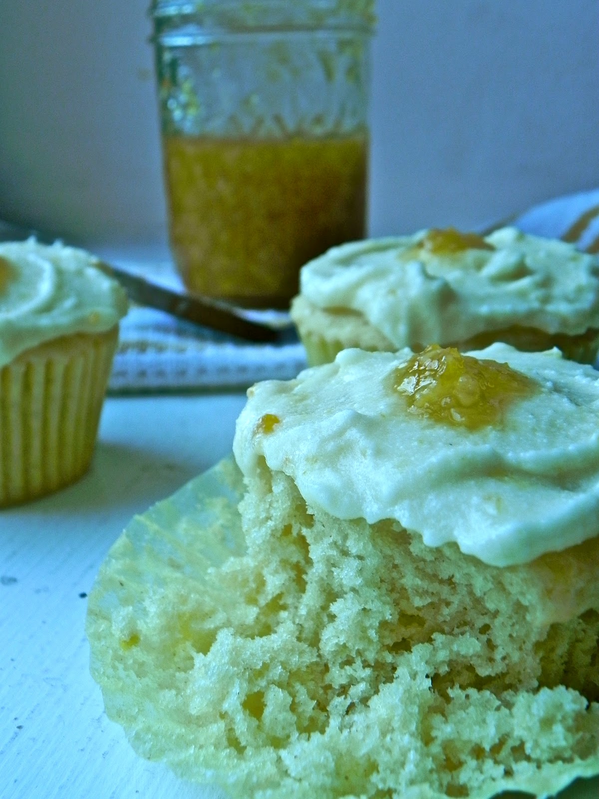 The Rosiest Cheeks Lemon Cupcakes with Marmalade Frosting