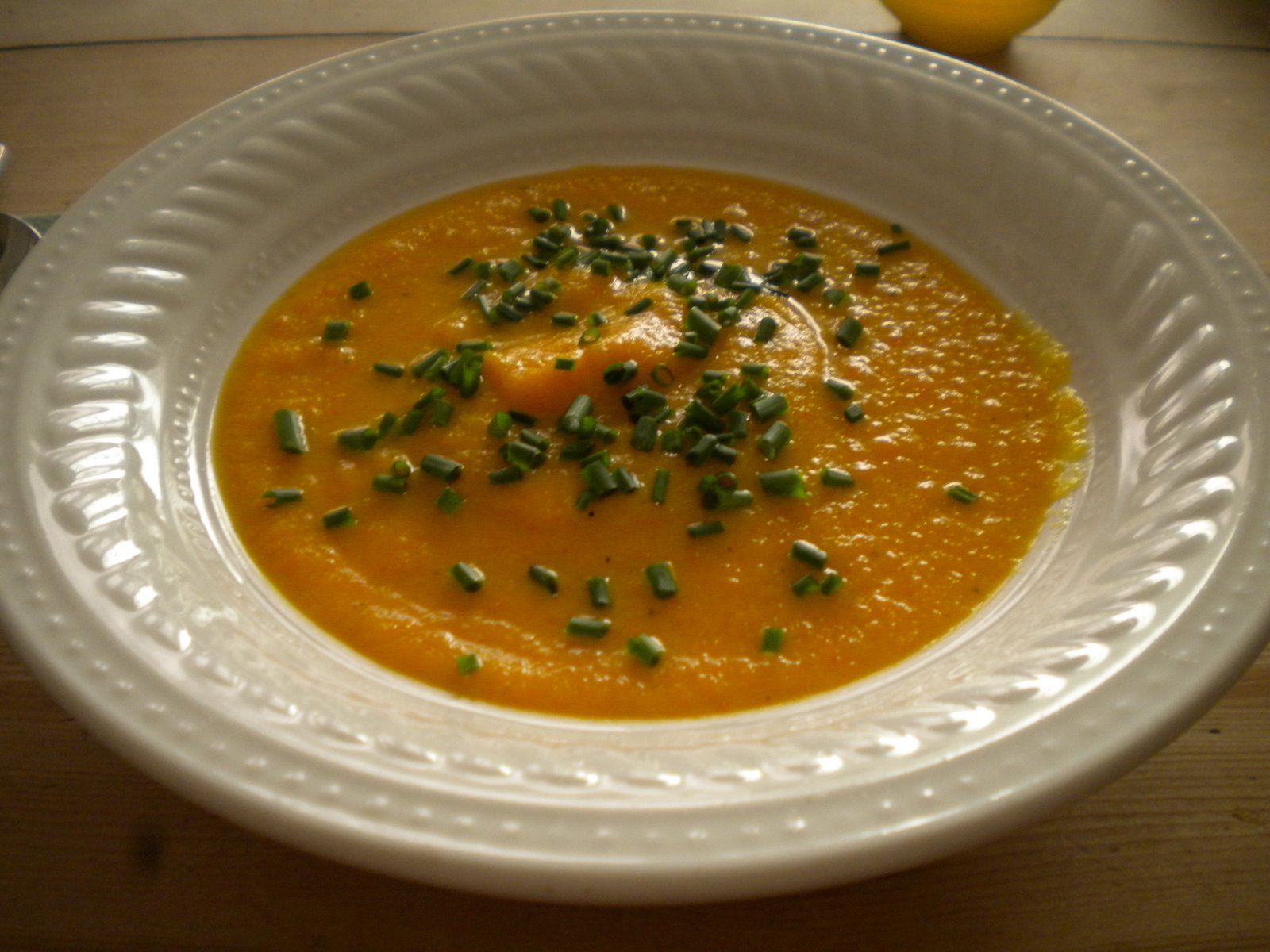 Ready in 5 (weeks) Chilled Carrot Soup with Garden Herbs