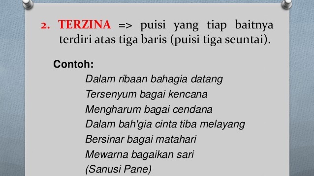 Jumlah baris dalam puisi baru adalah