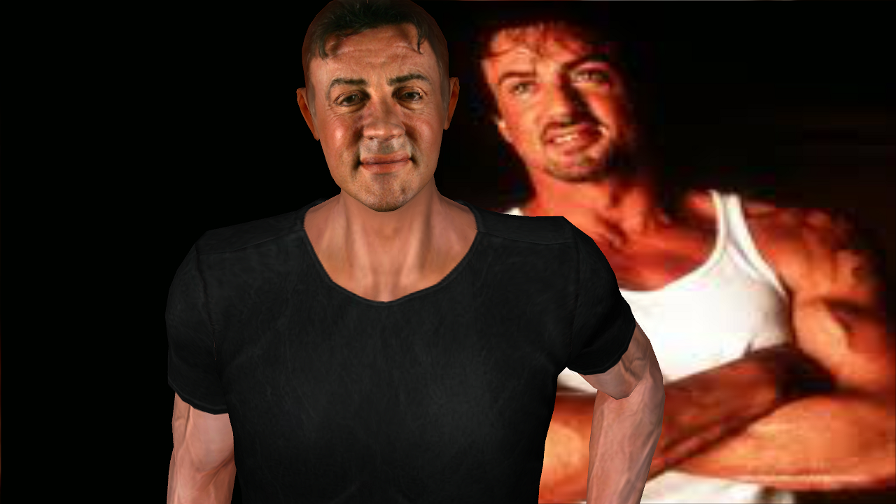 Caras de Famosos Virtual Michael Sylvester Gardenzio Stallone iClone