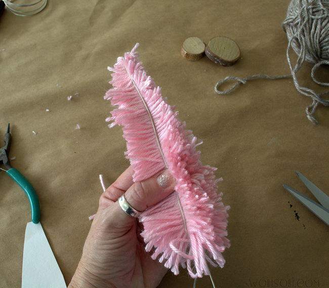 WobiSobi Little,Yarn, Bottle Brush Trees DIY