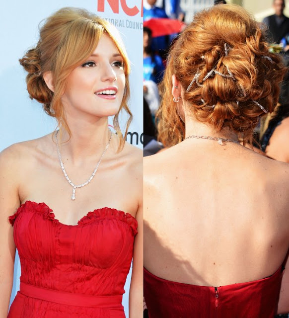 Bella Thorne Messy Updo Hairstyles 2013