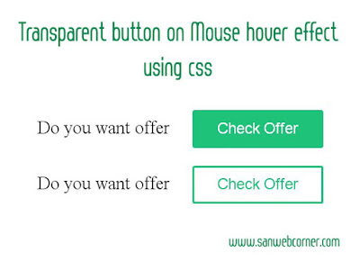 TRANSPARENT BUTTON ON MOUSE HOVER EFFECT USING CSS