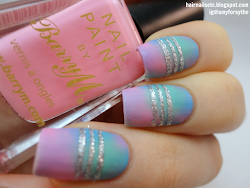 nail glitter pastel nails matte stripes barry paints using girly