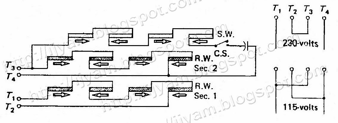 Electrical Control Circuit Schematic Diagram of Capacitor Start Motor