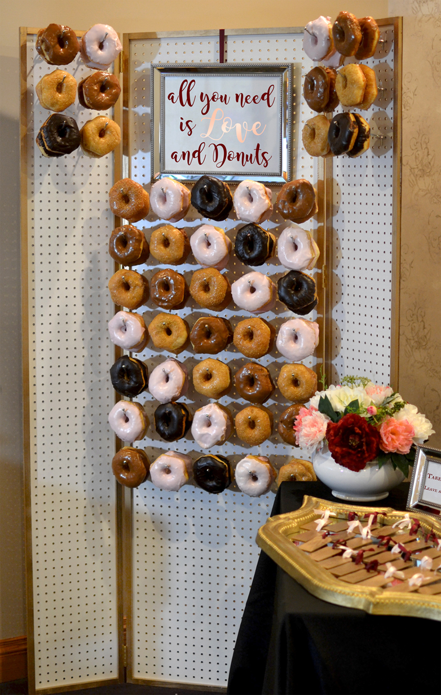 Elegant Wedding Donut Wall