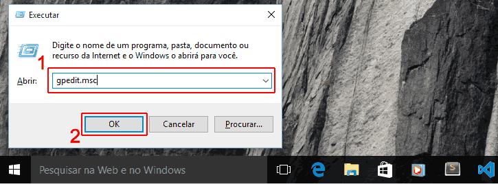 Acessando gpedit.msc para remover OneDrive