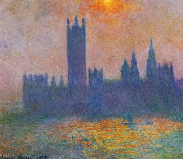 Claude Monet Londres, le Parlement, effet de soleil dans le brouillard. 1904 Cristie's. 2004