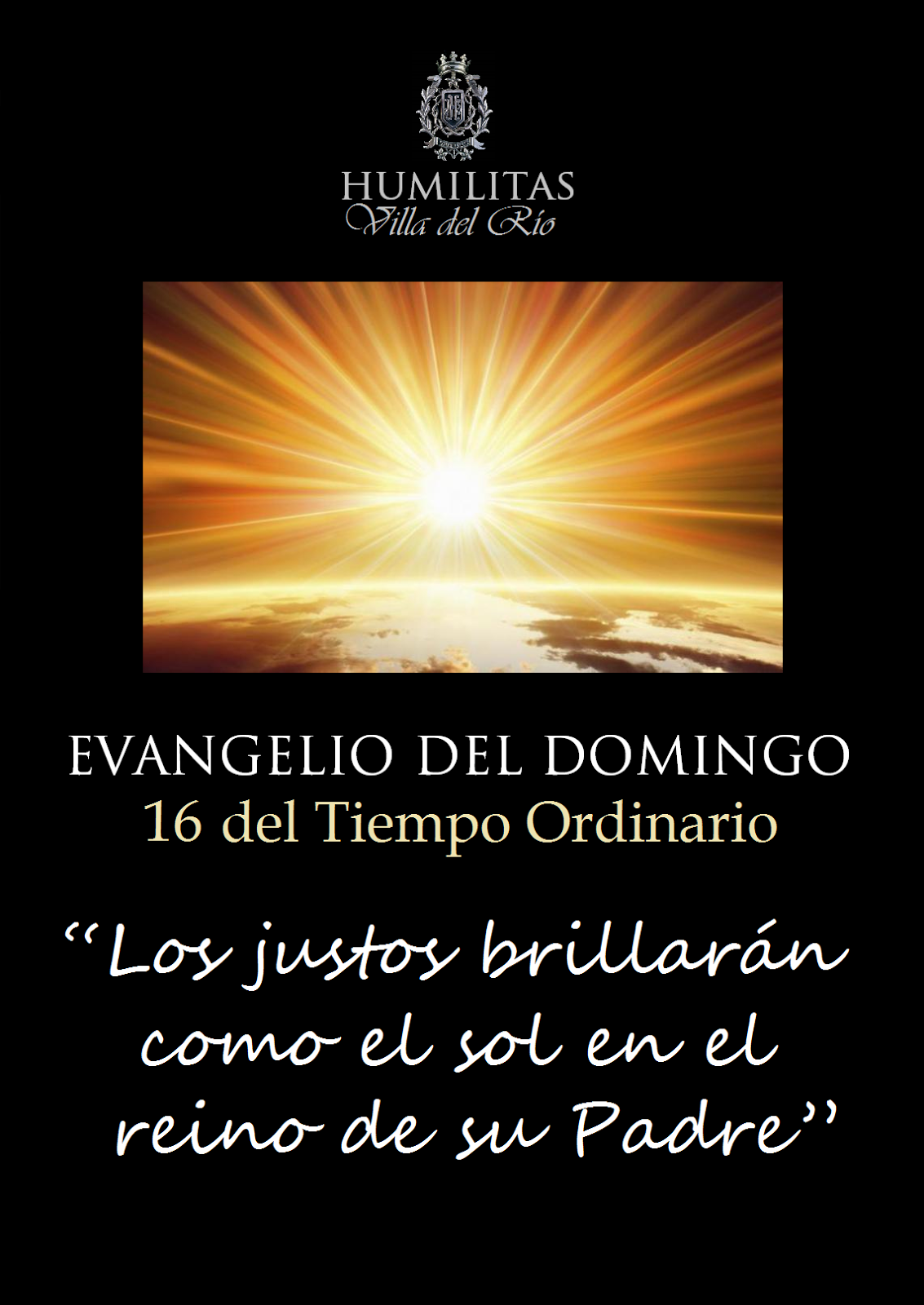 HUMILDAD DE VILLA DEL RÍO EVANGELIO DEL DOMINGO